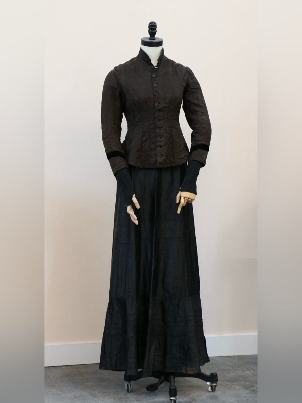 Black Edwardian Mourning Skirt